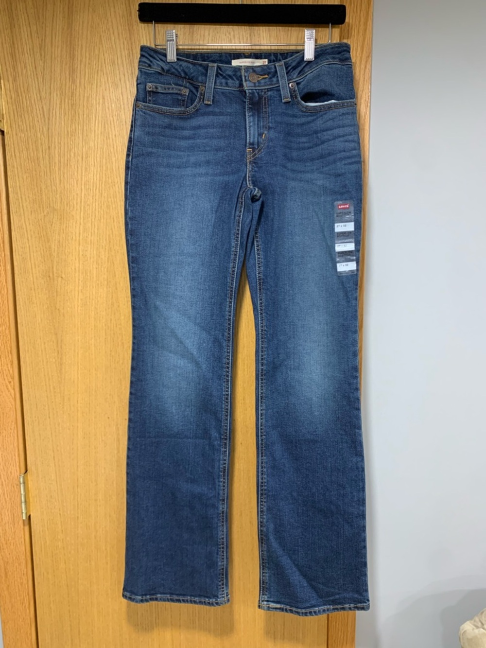Levi's Superlow Boot Jeans in Classic Blue Denim - Size 27